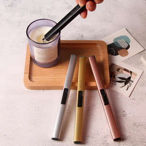 Encendedor de Arco Recargable por USB, Diseño Moderno de Acero Inoxidable, Resistente al Agua, sin Llama, Ecológico, para Velas, Barbacoa y Uso en Exteriores - Product Image 1