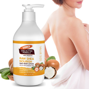 Marque privée OEM Bouteille <span class=keywords><strong>de</strong></span> compression biologique à la vitamine E <span class=keywords><strong>de</strong></span> 300ml <span class=keywords><strong>de</strong></span> beurre <span class=keywords><strong>de</strong></span> karité crème lotion pour le <span class=keywords><strong>corps</strong></span> blanchissante pour adultes soins corporels - Product Image 2