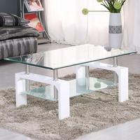 Table basse moderne en marbre noir avec plateau en verre, grande taille, mobilier de salon, prix abordable, meubles pour la maison
