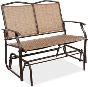 Chaise berçante en aluminium de <span class=keywords><strong>double</strong></span> siège traditionnel de jardin extérieur métal imperméable - Product Image 1