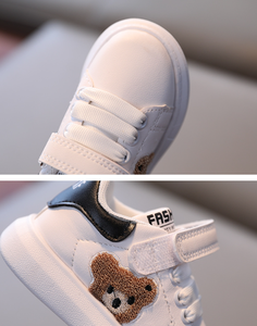 Chaussures de sport pour enfants en gros, nouvelle collection printemps, chaussures de loisirs blanches pour bébés filles et garçons, motif ours - Product Image 6