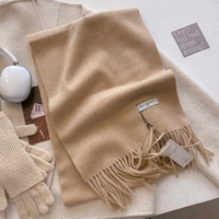 Écharpe chaude pour femme en laine de couleur unie classique de style coréen, nouvelle collection automne-hiver, élégante et haut de gamme, cache-cou pour couple