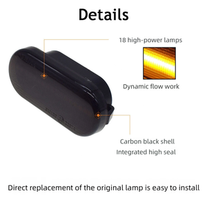 Luz Indicadora Lateral Skyearth LED SMD Ámbar con Carcasa de ABS, Lámpara de Señal de Giro Lateral para VW Ford Seat Skoda Bora - Product Image 5