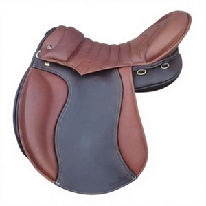 Selle de course anglaise en cuir de qualité supérieure, faite à la main, avec arceau en bois, respirante, confortable, durable, écoresponsable, de luxe, pour chevaux, avec couverture en cuir et ferrures en laiton. - Product Image 1