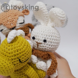 Juguetes de Animales de Ganchillo Hechos a Mano, Conejito de Patas Cortas, Jirafa, Elefante, Dinosaurio y Reno, Amigurumi, Regalo para Bebés y Niños, CE CPC - Product Image 5