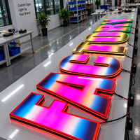 En gros, lettres lumineuses LED, enseignes commerciales, logo métallique 3D personnalisé pour l'image de marque commerciale des devantures de magasins, centres commerciaux et lieux de divertissement