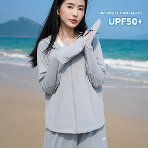 Fitness Hoodie Ideal For Beach <b>Walking</b> With Zipper Closure Technology And Quick Dry Fabric Fabric By Women - Product Image 6