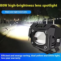 Nouvelle voiture LED projecteur Laser tout-terrain externe grille centrale lentille de phare forte lumière lointaine antibrouillard pistolet Laser réaménagement pour