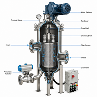 Filtre autonettoyant vertical automatique à grattoir en acier inoxydable SS304 avec contrôle intelligent PLC pour le traitement de l'eau de circulation industrielle