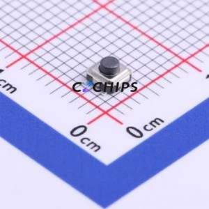 TS-1177-B-B-B Tactile Switch SMD Switch Single Pole Single Throw Round Button 1.6N Vertical Mount - Product Image 1