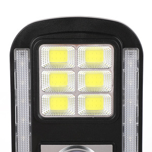 Farola Solar con Sensor de Movimiento y Control Remoto, 73 LED Blancos, 8 Rojos, 8 Azules, para Jardín, Patio, Exterior, Advertencia - Product Image 3