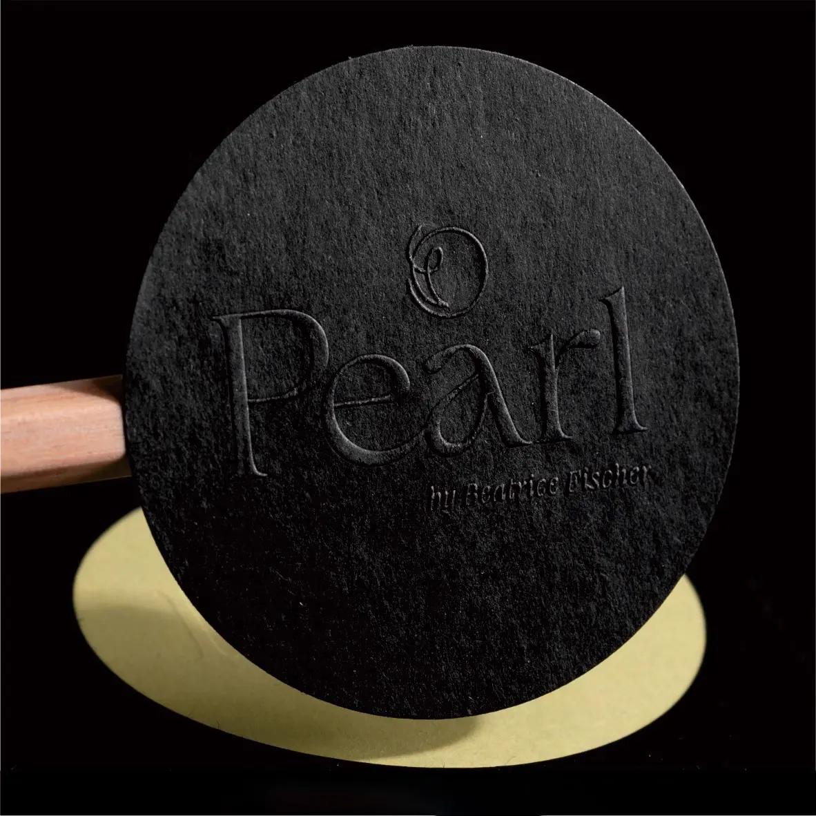 Individueller schwarzer matter Aufkleber 3d-geprägte Logo-Etiketten Kerzen-Parfüm-Aufkleber