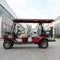 Voiturette de golf électrique certifiée CE, 4KW, autonomie 70-90km, moteur AC 48V, 4 places, style resort, 4 sièges