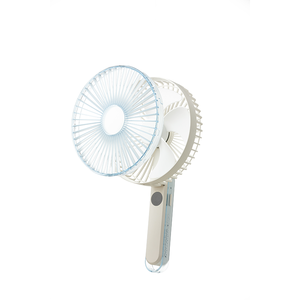 مروحة تبريد هواء زرقاء مربعة 6 بوصة USB محمولة بأربع سرعات رياح ، مروحة يدوية قابلة للطي قابلة لإعادة الشحن للتخييم في الهواء الطلق - Product Image 4