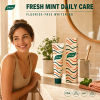 Fabricant de dentifrice à usage domestique, sans fluorure, anti-caries, blanchissant, à base d'herbes et d'aloe vera, en gros, avec étiquette privée personnalisée