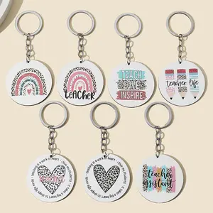 Teacher Appreciation Keychain Gifts Bulk Inspirational Quote Thank You Key Rings Gifts for Teacher Appreciation Week