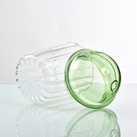 Tasse en verre transparent prix usine avec couvercle et paille pour gobelet en verre résistant à la chaleur de l'eau de boisson de jus