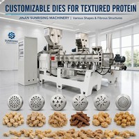 Ligne de production de nuggets de soja texturés à double vis robuste pour protéines végétales