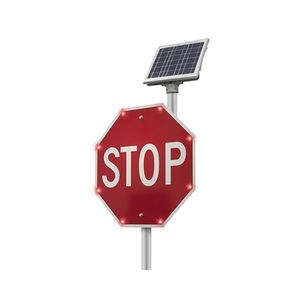 لافتات تحذير مرورية وامضة تعمل بالطاقة الشمسية لمدة 50,000 ساعة، لافتة LED وامضة 30 بوصة لعبور المدارس، لافتات مرور محمولة - Product Image 6