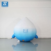 Modèle de dessin animé gonflable personnalisé en forme de goutte d'eau pour la publicité et la décoration d'événements en plein air