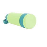Bouteille d'eau isotherme sous vide en acier inoxydable écologique de 32 oz avec logo personnalisé, isolation thermique 12-24h, large ouverture et base en silicone avec poignée