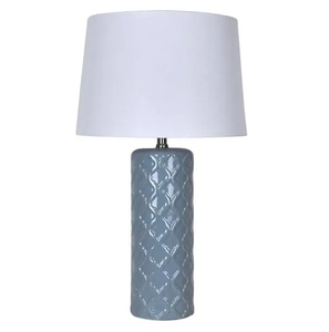Lampe de table en céramique de couleur verte avec abat-jour en lin pour la décoration de la maison et des hôtels - Product Image 6