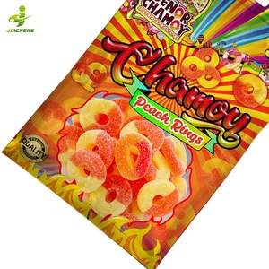 Bolsa Plana Personalizada de Mylar con Cierre de Cremallera de Tres Lados, de Plástico Laminado y Papel de Aluminio, para Dulces <span class=keywords><strong>Chamoy</strong></span>, con Orificio para Colgar - Product Image 5