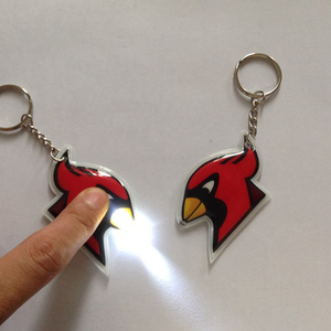 Logo stampato personalizzato portachiavi a LED con portachiavi luce colorata portachiavi promozionale in plastica con il tuo logo bagliore nella <span class=keywords><strong>notte</strong></span> - Product Image 3