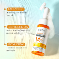 Mousse nettoyante visage rafraîchissante et purifiante à l'extrait de concombre, contrôle du sébum, avec brosse nettoyante