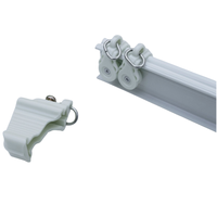 Rail de rideau en aluminium courbé artistique populaire pour rideaux pliés en S pour baie vitrée avec longueur personnalisable