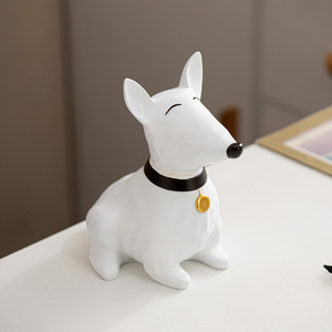 Décorations pour la maison en résine en forme de chien : chien couché et chien accroupi - Product Image 3