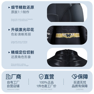Costume de performance pour homme Batman avec cape et imprimé musculaire, idéal pour Halloween et événements transfrontaliers - Product Image 4