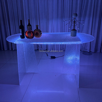 Table de mariage en acrylique moderne et élégante, table à dessert transparente, mobilier de décoration pour fêtes, banquets et événements, vente en gros d'usine, personnalisable