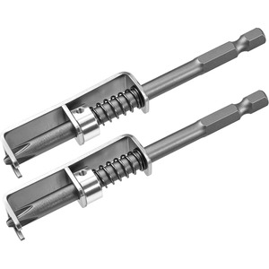 Spring-Loaded Screwdriver <b>Bits</b> 1/4 In Hex Shank Aluminum Alloy Silver Finish For Drill <b>Bit</b> <b>Security</b> - Product Image 1