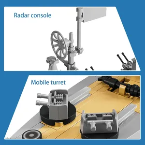 Kit de construction de navire de guerre USS <span class=keywords><strong>Missouri</strong></span> de 2228 pièces - Grand modèle de navire de guerre pour adultes, jouet de construction en plastique M6320 - Product Image 4