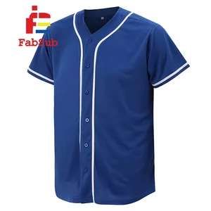 เสื้อยืดเล่นเบสบอลของผู้ชายเสื้อเบสบอลระบายอากาศได้ดีพิมพ์ซับลิเมชันว่างเปล่าออกแบบได้ตามต้องการ