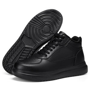 รองเท้าเพิ่มความสูงแบบซ่อน 8 ซม. รุ่นใหม่ประจำฤดูใบไม้ร่วง แฟชั่นลำลองสำหรับผู้ชาย หนังวัวแท้ พื้นหนา ตาข่าย EVA ชั้นกลาง พื้นรองเท้าแบบสปอร์ต สีขาว - Product Image 2