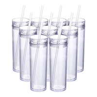 Gobelet de neige en plastique transparent 16oz, boîte avec double paroi réutilisable, globe de neige en acrylique transparent, pour restaurant et boissons