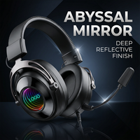 Microphone dynamique filaire RGB véritable PJT-DEP2451 pour le jeu, sur-oreille, voyage, réduction de bruit, étanche, USB, téléphone portable