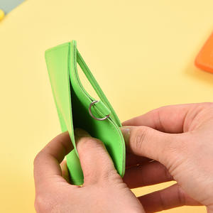 Porta Tarjetas <span class=keywords><strong>de</strong></span> Identificación Vertical y Horizontal <span class=keywords><strong>de</strong></span> Cuero PU, Porta Llaves <span class=keywords><strong>de</strong></span> Doble Cara, Porta Tarjetas <span class=keywords><strong>de</strong></span> Crédito Delgadas con Acceso al Nombre, Estuche para Tarjetas con Llavero - Product Image 5