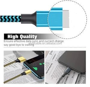 OEM ODM Customized 3pack Nylon Braided <b>Data</b> <b>Cable</b> for iPhone USB Fast Charging <b>Cable</b> 2.4A Tablet Laptop Charging <b>Data</b> <b>Cable</b> - Product Image 5