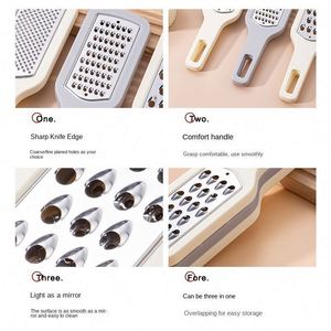 Three-in-One Stainless Steel Kitchen Tool Household Multifunctional Grater for Carrots Eco-Friendly Garlic <b>Shredder</b> Machine - Product Image 4