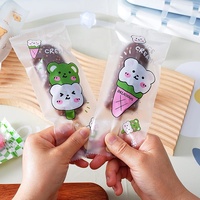 Sacs d'emballage pour biscuits scellés à l'arrière en gros, sacs en plastique PE thermoscellables de qualité alimentaire personnalisés pour glaces et bâtonnets glacés