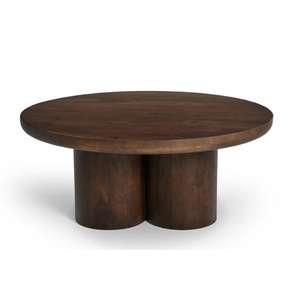 Table basse moderne et mobile en bois de manguier massif, brun, Mobilier design classique de luxe pour salon, prix de gros premium - Product Image 2