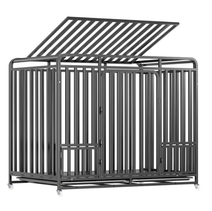 Düşük fiyat özel boyut katlanır paslanmaz çelik Metal istiflenebilir hayvan kafes Metal köpek sandık Pet köpek kedi kafes için kapalı açık - Product Image 1