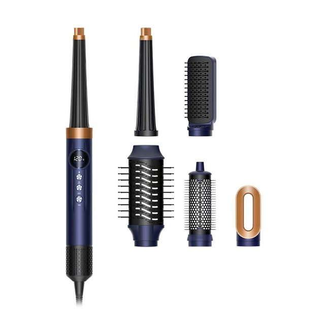 5 in 1 Electric Travel Hair Dryer Ionic Comb Diffuser Curler Brush Straightener Salon Styling BLDC Motor 1200W