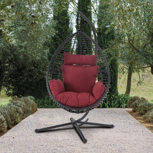 Swing <span class=keywords><strong>huevo</strong></span> mimbre forma <span class=keywords><strong>silla</strong></span> Durable de mimbre al aire libre muebles de mimbre <span class=keywords><strong>colgante</strong></span> <span class=keywords><strong>silla</strong></span> <span class=keywords><strong>huevo</strong></span> con soporte por la piscina - Product Image 3