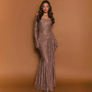 <span class=keywords><strong>Vestido</strong></span> Casual sin Espalda de Manga Larga con Cintura Alta, Tirantes, Sexy, con Encaje y Diseño de <span class=keywords><strong>Sirena</strong></span>, Ajustado, para Primavera/Otoño - Product Image 3