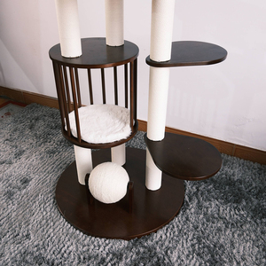 Poste rascador XXL y Marco de escalada <span class=keywords><strong>para</strong></span> <span class=keywords><strong>gatos</strong></span> con diseño de cactus, torre de árbol de madera grande de lujo moderno - Product Image 4