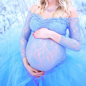 Robe <span class=keywords><strong>de</strong></span> maternité longue en dentelle pour séance Photo, en Tulle, robe <span class=keywords><strong>de</strong></span> <span class=keywords><strong>grossesse</strong></span> Sexy pour Baby Shower, robe longue pour femmes enceintes, accessoire <span class=keywords><strong>de</strong></span> photographie, nouvelle collection - Product Image 6